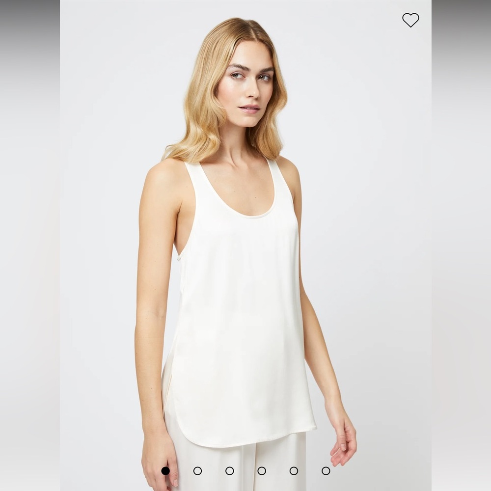 White Sleeveless Tank Top